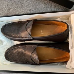 Gucci brown/ coffee soft upper soled shoe